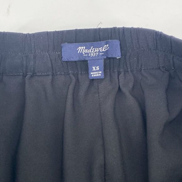 Madewell Womens‎ Black 100% Silk Island Midi Pencil Skirt Black Pockets XS - Picture 9 of 10